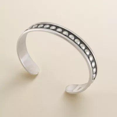 Beaded Cuff Bracelet in Sterling Silver - Image 2