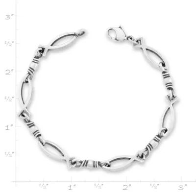 Fishers of Men Ichthus Bracelet in Sterling Silver or 14K Yellow Gold - Image 2