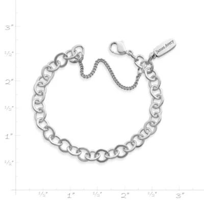 Forged Link Charm Bracelet in Sterling Silver - Image 2