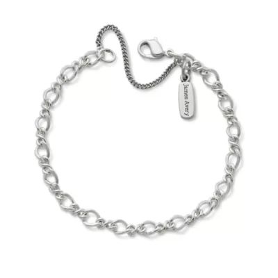 Medium Twist Charm Bracelet in Sterling Silver or 14K Yellow Gold