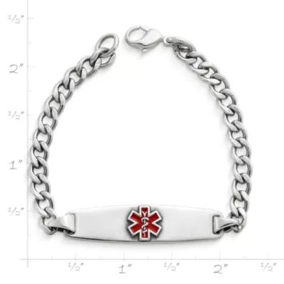Enameled Medical Alert Bracelet in Sterling Silver - Image 2