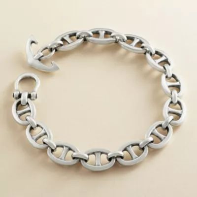 Anchor Chain Link Bracelet in Sterling Silver - Image 2