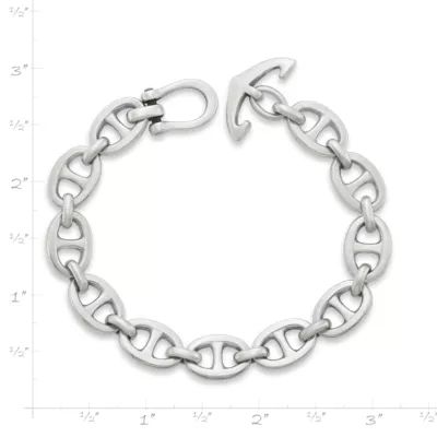 Anchor Chain Link Bracelet in Sterling Silver - Image 5