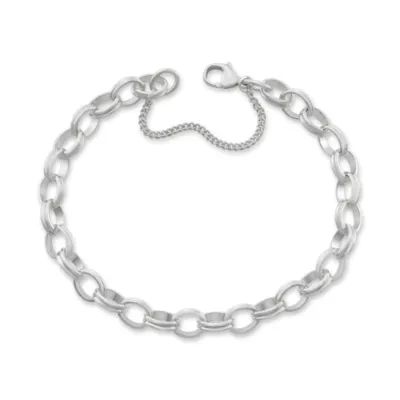 Channel Link Cable Charm Bracelet in Sterling Silver