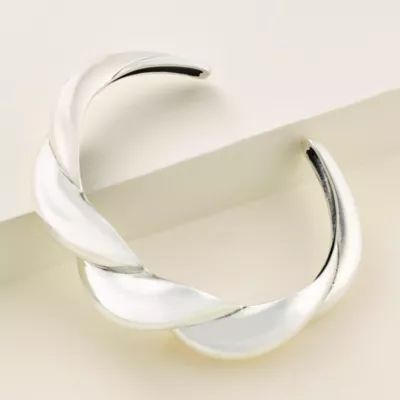 Bold Twist Cuff Bracelet in Sterling Silver - Image 2