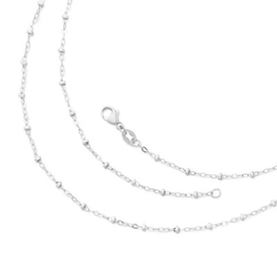 Forged Beaded Chain in Sterling Silver or 14K Yellow Gold