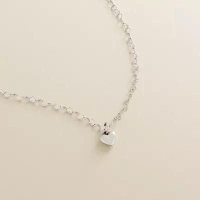 Delicate Connected Hearts Chain in Sterling Silver or 14K Yellow Gold - Image 2
