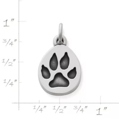 Paw Print Charm in Sterling Silver - Image 2