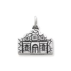 Sculptured Alamo Charm in Sterling Silver