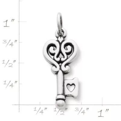 Key to My Heart Charm in Sterling Silver or 14K Yellow Gold - Image 2