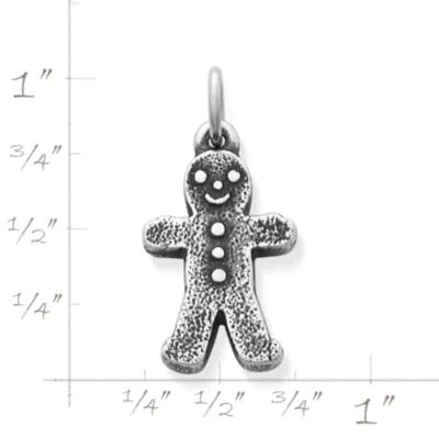 Gingerbread Boy Charm in Sterling Silver - Image 2