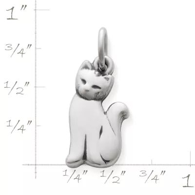 Cat Charm in Sterling Silver - Image 2