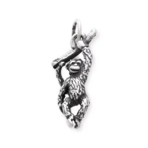 Monkey Charm in Sterling Silver