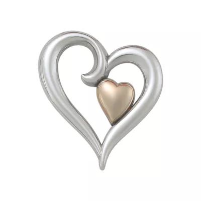 Joy of My Heart Pendant in Sterling Silver and 14K Yellow Gold
