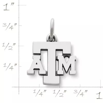 Texas A & M Charm in Sterling Silver or 14K Yellow Gold - Image 3