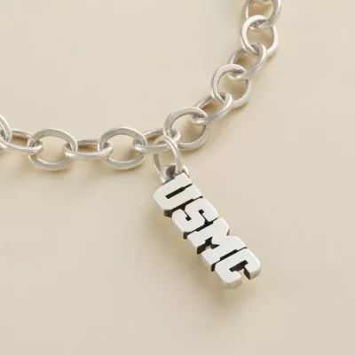 U.S. Marine Corps Charm in Sterling Silver - Image 2