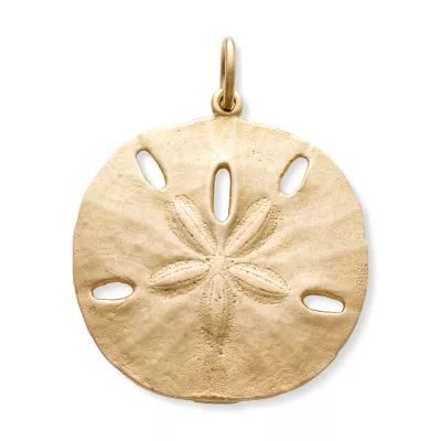 Sand Dollar Pendant in 14K Yellow Gold