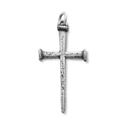 Nail Cross Pendant with Heavy Box Chain - Image 2