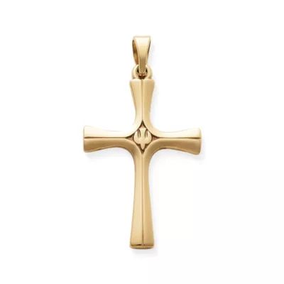 Serenity Cross Pendant in 14K Yellow Gold