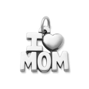 I Love Mom Charm in Sterling Silver
