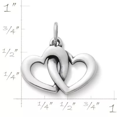 Linked Hearts Charm in Sterling Silver - Image 2