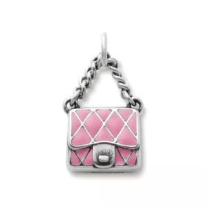 Enamel Fashion Purse Charm in Sterling Silver