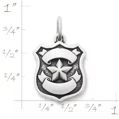 Law Enforcement Badge Charm in Sterling Silver - Image 2