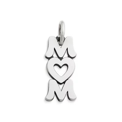 Love You Mom Charm in Sterling Silver or 14K Yellow Gold