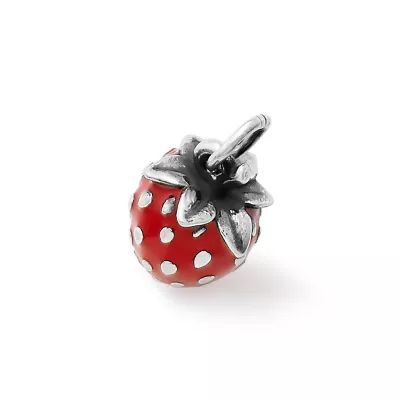 Enamel Wild Strawberry Charm in Sterling Silver - Image 2