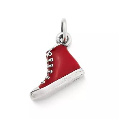 Enamel High Top Charm in Sterling Silver
