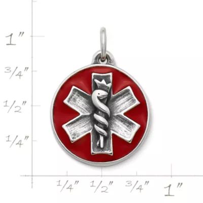 Enamel Medical Alert Charm in Sterling Silver - Image 2