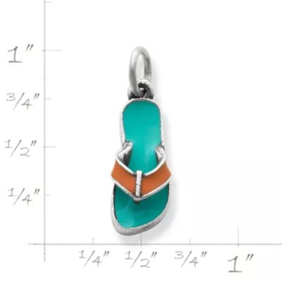 Enamel Flip-Flop Charm in Sterling Silver - Image 3