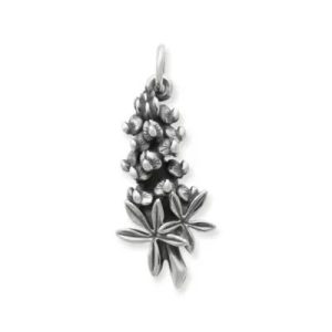 Bluebonnet Charm in Sterling Silver
