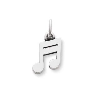Two Note Charm in Sterling Silver