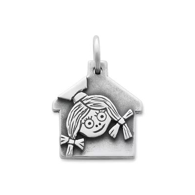 Look Inn Cabin Charm in Sterling Silver
