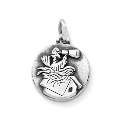 Look Out Nest Charm in Sterling Silver