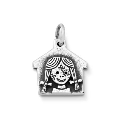 Rough House Cabin Charm in Sterling Silver