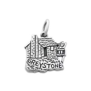 Greystone Cabin Charm in Sterling Silver