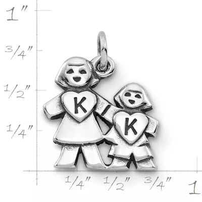 Mother and Daughter KK Charm in Sterling Silver - Image 2