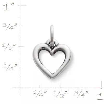 Open Wire Heart Charm in Sterling Silver - Image 2