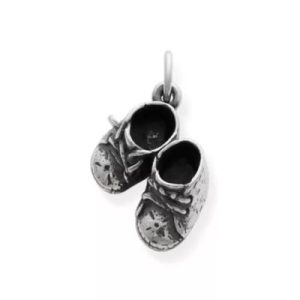 Boy's Baby Shoes Charm in Sterling Silver
