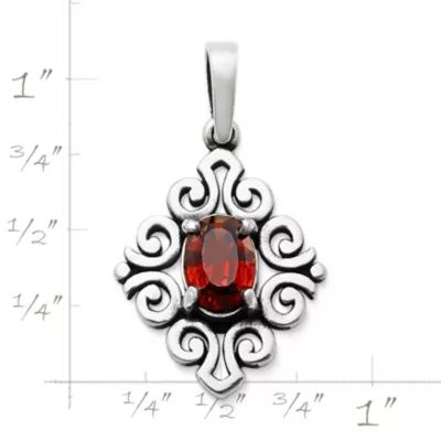 Spanish Lace Birthstone Pendant in Sterling Silver or 14K Yellow Gold - Image 3