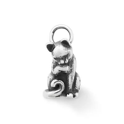 Sweet Kitty Charm in Sterling Silver - Image 2