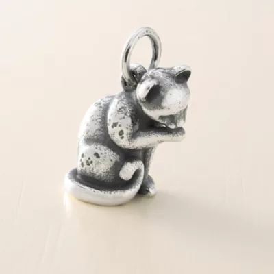 Sweet Kitty Charm in Sterling Silver - Image 4