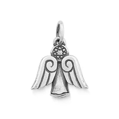 Angel of Peace Charm in Sterling Silver or 14K Yellow Gold - Image 2