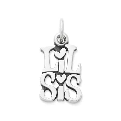 "Lil Sis" Charm in Sterling Silver