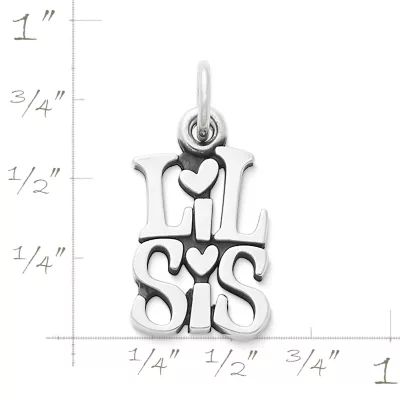 "Lil Sis" Charm in Sterling Silver - Image 3