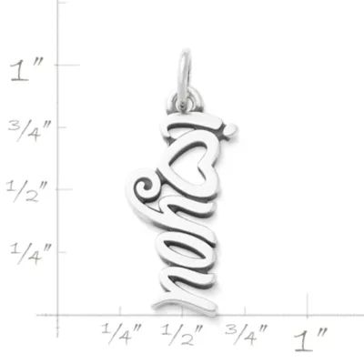 I Love You Script Charm in Sterling Silver - Image 3