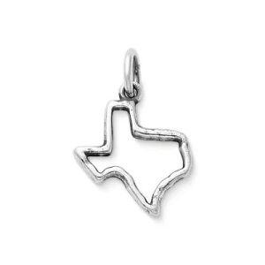 Texas Forged Charm in Sterling Silver or 14K Yellow Gold