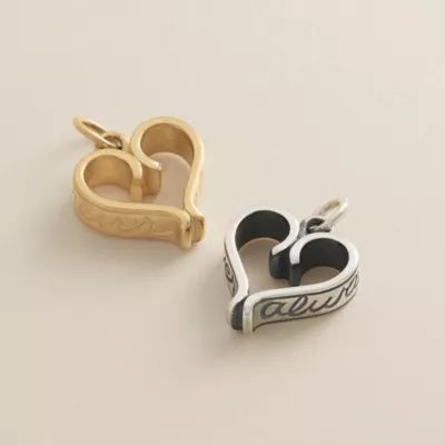 Forever and Always Heart Charm in Sterling Silver or 14K Yellow Gold - Image 5